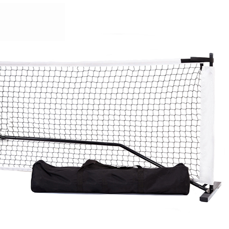 공장 가격 Protable Pickleball Net 22*3FT 금속 프레임 및 실내 또는 실외 사용을 위한 운반용 가방이 있는 PE Net